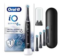 Oral-B iO 6N Cepillo de Dientes Eléctrico con 5 Cabezales, Negro | Cepillo Dental con Estuche de Viaje, Recambios Ultimate Clean, Portarrecambios, 5 Modos de Cepillado