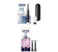Oral-B iO 6N Cepillo de Dientes Eléctrico Negro Con Estuche de Viaje + 3 Cabezales De Recambio Blancos Oral-B iO