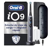 Oral-B iO 9 Cepillo de Dientes Eléctrico con 1 Cabezal, Negro - Cepillo Dental con 7 Modos de Cepillado, Sensor de Presión, Estuche de Viaje con Cargador Y Funda Magnética, Diseñado por Braun