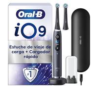 Oral-B iO 9 Cepillo de Dientes Eléctrico, con 2 Cabezales, Negro - Cepillo Dental con Sensor de Presión, 7 Modos de Cepillado, Estuche Cargador de Viaje Y Funda Magnética, Carga Rápida