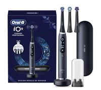 Oral-B iO 9 Cepillo de Dientes Eléctrico con 3 Cabezales, Negro | Cepillo Dental con 7 Modos de Cepillado, Sensor de Presión Y Estuche Cargador de Viaje, Carga Rápida, Seguimiento con App