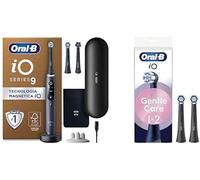 Oral-B iO 9 Cepillo de Dientes Eléctrico Negro Con Estuche Cargador de Viaje + 5 Cabezales De Recambio Negros Oral-B iO