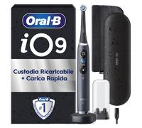 Oral-B iO 9 Cepillo de Dientes Eléctrico Negro Edición Especial, con 1 Cabezal, 1 Estuche Cargador de Viaje y 1 Funda Magnética, Diseñado por Braun