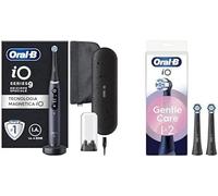 Oral-B iO 9 Cepillo de Dientes Eléctrico Negro Edición Especial Con Estuche Cargador de Viaje + 3 Cabezales De Recambio Negros Oral-B iO