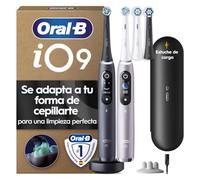 Oral-B iO 9 Cepillos de Dientes Eléctricos, Negro y Rosa, Pack de 2
