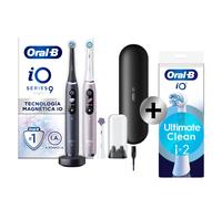 Oral-B iO 9 Pack dúo de Cepillos Eléctricos negro y rosa con 3 Cabezales