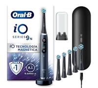 Oral-B iO 9N Cepillo de Dientes Eléctrico con 6 Cabezales, Negro | con Estuche Cargador de Viaje, 7 Modos de Cepillado con Modo Blanqueante, Recambios Ultimate Clean Y Gentle Care