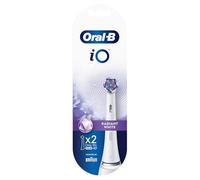 Oral-B iO - Cabezal de cepillo de dientes eléctrico radiante, con cerdas anguladas, con pétalos de pulido para blanquear los dientes, paquete de 2 color blanco