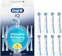 Oral-B iO - Cabezales de repuesto originales para cepillos de dientes eléctricos Oral-B iO, paquete de cerdas en busto, blanco, paquete de 8