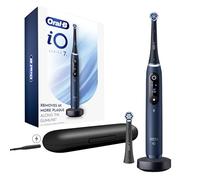 Oral-B iO Deep Clean + Protect - Cepillo de dientes eléctrico recargable, azul zafiro, iO Series 7, 2 cabezales de cepillo de repuesto, funda de viaje de carga
