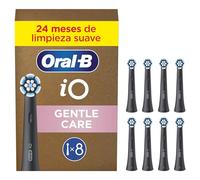Oral-B iO Gentle Care Cabezales de Recambio Originales, Negro, Pack de 8