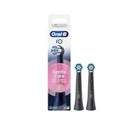 Oral-B iO Gentle Cleaning - Cabezales de repuesto para cepillos de dientes de encías sensibles, color negro (paquete de 2)