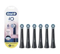 Oral-B iO Gum & Sensitive Cabezales de repuesto, cabezales de cepillo de dientes eléctrico, negro, 6 unidades