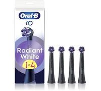 Oral-B iO Radiant White - Cabezales de repuesto originales para cepillos de dientes eléctricos Oral-B iO, blanqueamiento de dientes, negro, paquete de 4
