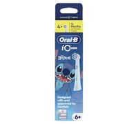 Oral-B iO Kids Disney Stitch - Cabezal de cepillo de dientes eléctrico para mayores de 6 años, suave con dientes y encías tambaleantes para dientes más limpios, paquete de 4
