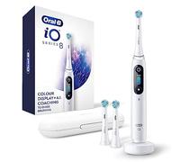 Oral-B iO Series 8 - Cepillo de dientes eléctrico con 2 cabezales de cepillo de repuesto y estuche de viaje, cepillo de dientes recargable, color violeta ametrina
