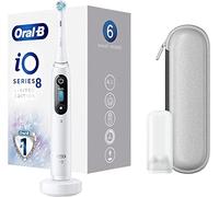Oral-B iO Series 8 cepillo de dientes eléctrico recargable con 1 mango de inteligencia artificial, 1 cepillo y 1 estuche de viaje oferta premium, blanco