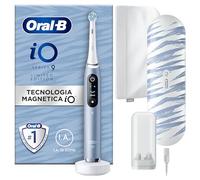 Oral-B iO Series 9 Edición Especial, Cepillo de dientes eléctrico, conectado Bluetooth, 7 modos de cepillado, 1 estuche de viaje, 1 bolsa, Aqua Marine