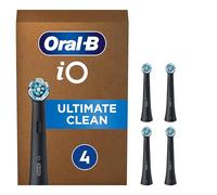 Oral-B iO Ultimate Clean Black Cabezales de recambio, tamaño de buzón, Pack de 4