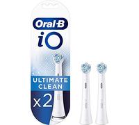 Oral-B iO Ultimate Clean Recambios Cepillo de Dientes Eléctrico, Pack de 2 Cabezales, Blanco - Originales