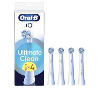 Oral-B iO Ultimate Clean Recambios Originales, Blancos, Pack de 4 | Cabezales de Recambio para Cepillos de Dientes Eléctricos Oral B iO, Eliminación de La Placa Bacteriana, Limpieza Profunda