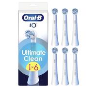 Oral-B iO Ultimate Clean Recambios Originales, Blancos, Pack de 6 | Cabezales de Recambio para Cepillos de Dientes Eléctricos Oral B iO, Eliminación de La Placa Bacteriana, Limpieza Profunda