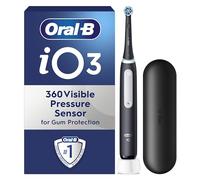 Oral-B iO3 - Cepillos de dientes eléctricos para adultos, regalos del día de la madre para ella/él, 1 cabezal de cepillo de dientes y estuche de viaje, 3 modos con blanqueamiento de dientes, enchufe