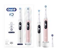 Oral-B iO6 Pack Dúo de Cepillos Eléctricos Blanco y Rosa con 3 cabezales