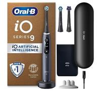Oral-B iO9 Cepillo de dientes eléctrico, regalos para mujeres/hombres, mango conectado a la aplicación, 3 cabezales de cepillo de dientes, estuche de viaje de carga y soporte para cabezal de cepillo