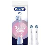 Oral-B - Juego de 2 cepillos de repuesto para gentle care, automáticos, blancos, cepillados más suaves, adecuados para encías sensibles, cepillo redondo para cepillos de dientes eléctricos oral B iO