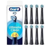 Oral-B - Juego de 8 cepillos de repuesto para cepillos de repuesto (limpios, automáticos, negros, cepillado profundo, eliminación de placa dental, cepillo redondo para cepillos eléctricos oral B iO