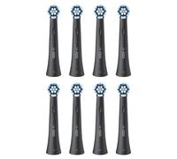Oral-B - Juego de 8 cepillos de repuesto para gentle care, automáticos, negros, cepillado más suave, apto para encías sensibles, cepillo redondo para cepillos de dientes eléctricos oral B iO