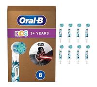 Oral-B Kids Cabezales de Recambio Originales para Niños +3 Años, Pack de 8 - Recambios para Cepillo Eléctrico Oral B Pro Kids, con Motivos de Star Wars, Filamentos Extrasuaves