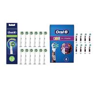 Oral-B Kids Recambios Cepillo de Dientes Eléctrico con Personajes de Frozen 1 Unidad (Paquete de 1) & CrossAction Recambios para Cepillo de Dientes Eléctrico,Blanco - Originales (Tamaño Buzón)