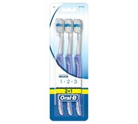 Oral-B Manual 1 2 3 Indicador Del Cepillo De Dientes, 3 Unidades, 60 g, Firmeza: Medio