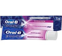 Oral B Pasta de dientes 3D White Vitalize 75 ml, elimina hasta el 87% de las manchas en la superficie para dientes más blancos
