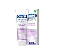 Oral-B Pasta de dientes blanqueadora 3D White Advanced Express, fórmula blanca brillante para eliminación de manchas de superficies y sonrisas brillantes, 75 ml, paquete de 6