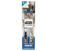 Oral B Power Oral B - Cepillo de dientes manual para niños con Star Wars The Mandalorian, cerdas suaves, para niños y niños pequeños de 3 años en adelante, 2 unidades