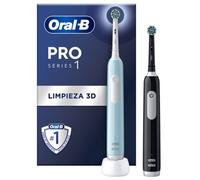 Oral-B Pro 1 PRO1CRSDUO cepillo eléctrico para dientes Adulto Cepillo dental oscilante Negro, Turquesa, Blanco
