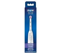 Oral-B Pro 100 3D White - Cepillo de dientes eléctrico con pilas, color blanco