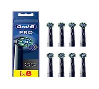 Oral-B Pro Cross Action Black - Cepillos para cepillo de dientes eléctrico, paquete de 8 unidades