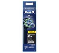 Oral-B Pro Cross Action - Cabezal de cepillo de dientes eléctrico, en forma de X y cerdas anguladas para una eliminación más profunda de la placa, paquete de 4 cabezales de cepillo de dientes, color