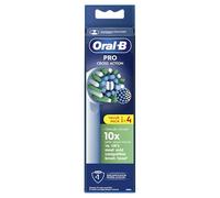 Oral-B Pro Cross Action - Cabezal de cepillo de dientes eléctrico, forma de X y cerdas anguladas para una eliminación más profunda de la placa, paquete de 4 cabezales de cepillo de dientes, color