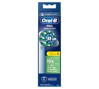 Oral-B Pro Cross Action - Cabezal de cepillo de dientes eléctrico, forma de X y cerdas anguladas para una eliminación más profunda de la placa, paquete de 4 cabezales de cepillo de dientes, color