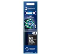 Oral-B Pro Cross Action - Cabezales de cepillo de dientes negros, 2 unidades
