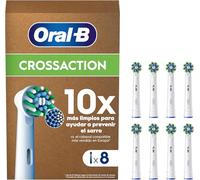 Oral-B Pro CrossAction Cabezales de Recambio Originales, Blanco, Pack de 8 - Recambios para Cepillo de Dientes Eléctrico Oral B Pro, con Indicador de Uso, Eliminación de La Placa Bacteriana