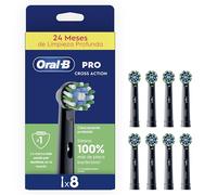 Oral-B Pro CrossAction Cabezales de Recambio Originales, Negros, Pack de 8
