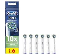 Oral-B Pro CrossAction Cabezales De Recambio ORIGINALES para Cepillo de Dientes Eléctrico Oral B Pro, Pack de 6 Recambios Con Indicador De Uso, Blanco