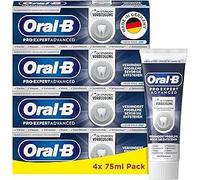Oral-B Pro-Expert Advanced - Pasta de dientes para prevenir la placa de 24 horas, menta verde, fabricada en Alemania, 4 unidades de 75 ml