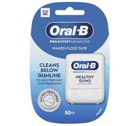 Oral-B Pro-Expert - Hilo dental encerado avanzado - Encías saludables - Ayuda a prevenir problemas de encías - Limpia debajo de la línea de las encías - Cinta dental sin sabor - 50 m